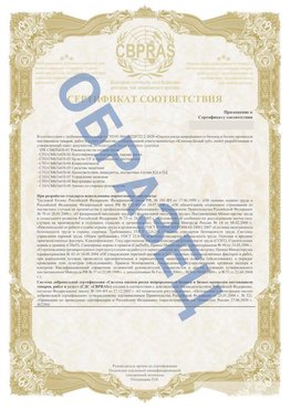 Образец Приложение к СТО 01.064.00220722.2-2020 Сызрань Сертификат СТО 01.064.00220722.2-2020 
