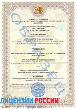 Образец разрешение Сызрань Сертификат ISO 50001